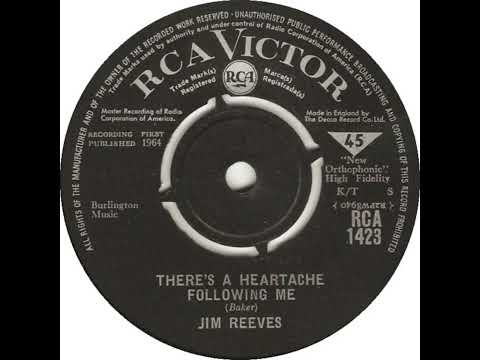 UK New Entry 1964 (249) Jim Reeves - There's A Heartache Following Me
