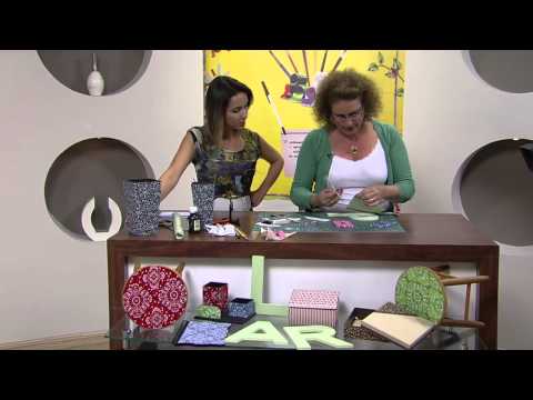 Mulher.com 22/04/2013 Claudia Niero - Forração com tecido adesivado  Parte 2