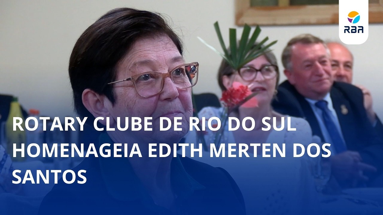 Rotary Clube de Rio do Sul homenageia Edith Merten dos Santos