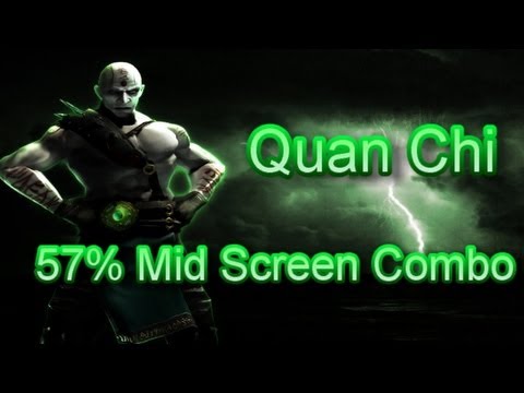 Quan Chi 57% Mid Screen Combo Tutorial - Mortal Kombat 9 MK9