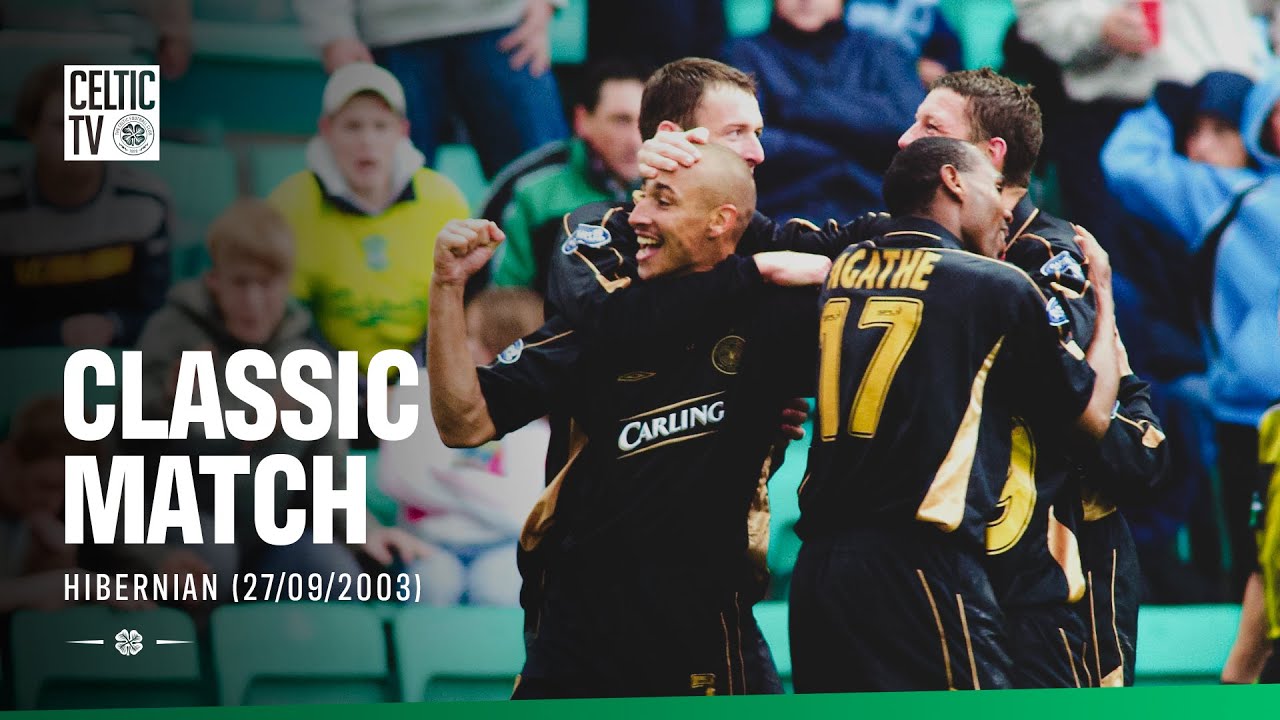 Classic Match: Hibernian 1-2 Celtic (27/09/2003) | Larsson Reaches 150 in Style! ⚽️