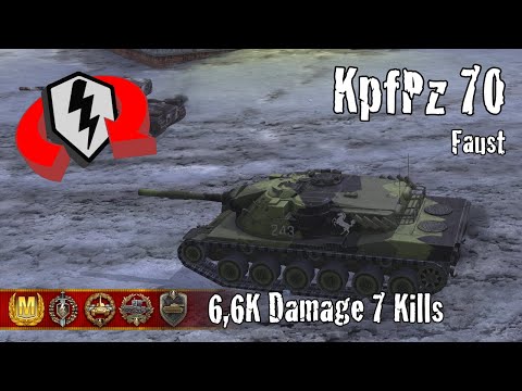 KpfPz 70  |  6,6K Damage 7 Kills  |  WoT Blitz Replays