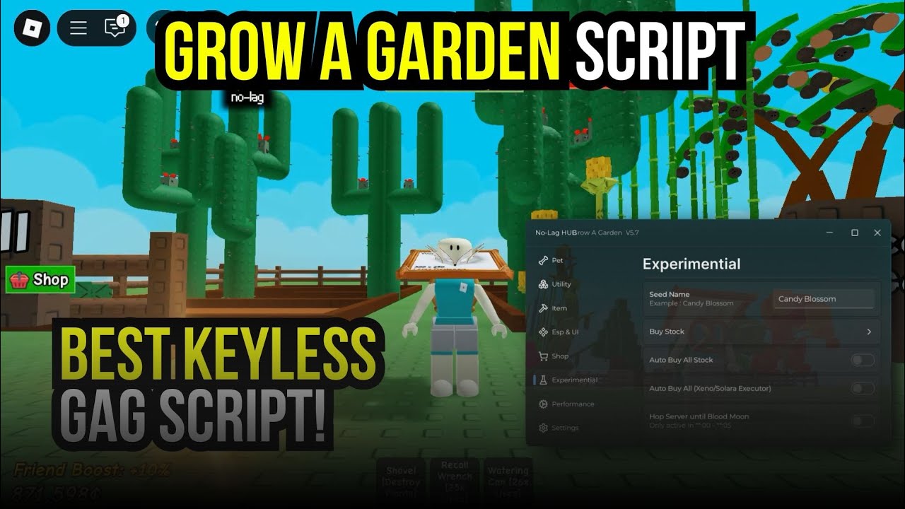 [🌕] BEST KEYLESS GAG SCRIPT?! - Roblox Grow a Garden Script Review