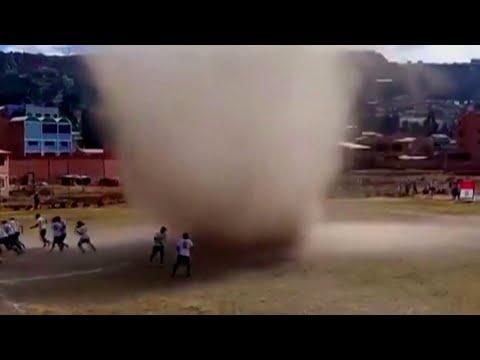 Dust Devil Makes Mess of Soccer Game