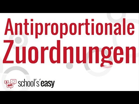 Antiproportionale Zuordnungen - Je mehr, desto weniger