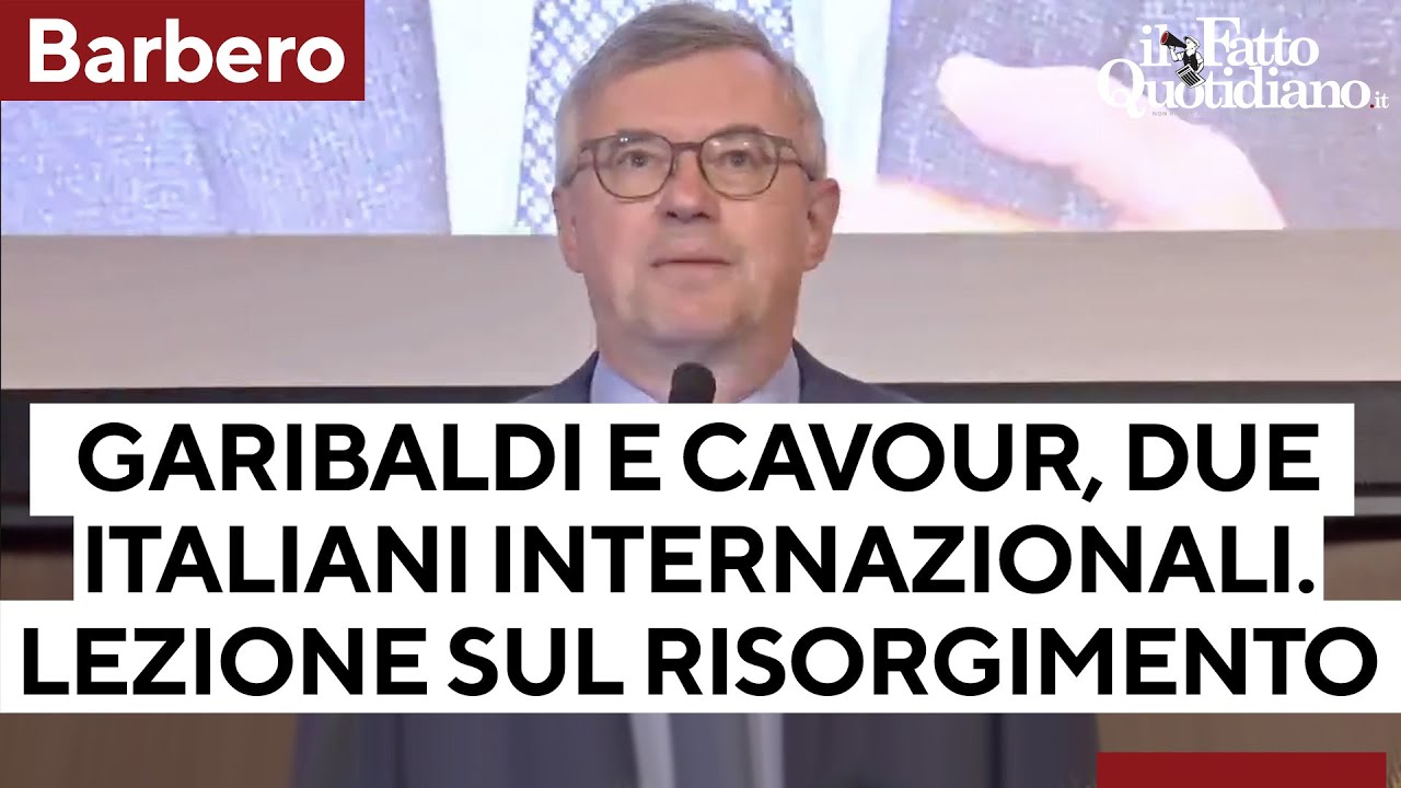 Barbero e la lezione sull'Unità d'Italia: Garibaldi e Cavour due italiani internazionali