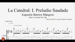 Augustín Barrios - La Catedral: I. Preludio Saudade - Guitar Tabs