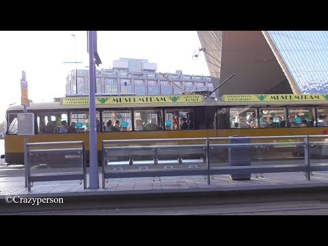 Oude tram en Citadis trams Rotterdam CS - Weena 2018