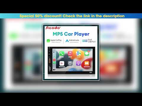 Limited Acodo 7Inch Carplay Android Auto Player Dual USB Capacitive Screen Touch HD Car MP5 Player•