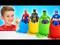 Mike Becomes Superhero And Plays With Giant Surprise Eggs