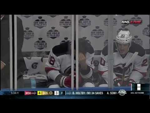 Scrum on icing call in 3rd. NJ Devils vs Florida Panthers 4/21/12 NHL Hockey