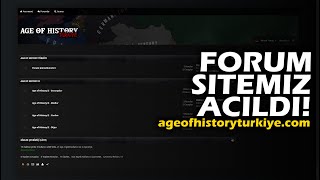 FORUM SİTEMİZİ AÇTIK: Age of History Türkiye