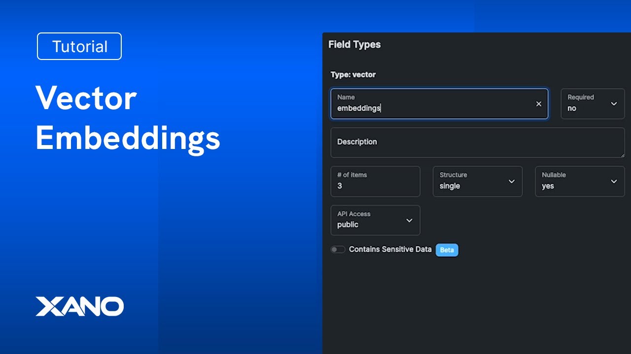 Building AI and ML applications with Xano using Embeddings