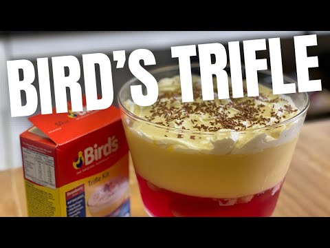 LET'S MAKE A BIRDS TRIFLE. RETRO COOKING