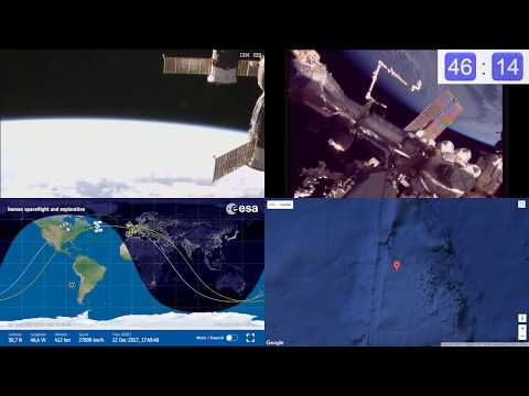 Orbital Sunset On ISS Before Ariane 5 ES VA240 Launch