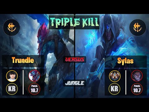 Canyon TRUNDLE (Jungle) [Conqueror] VS SYLAS - Challenger KR Patch 10.7 Triple Kill