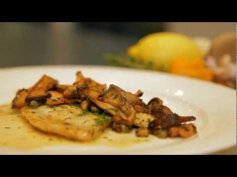 Turbot with Mushrooms & Prawns
