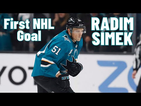 Radim Simek #51 (San Jose Sharks) first NHL goal Dec 10, 2018