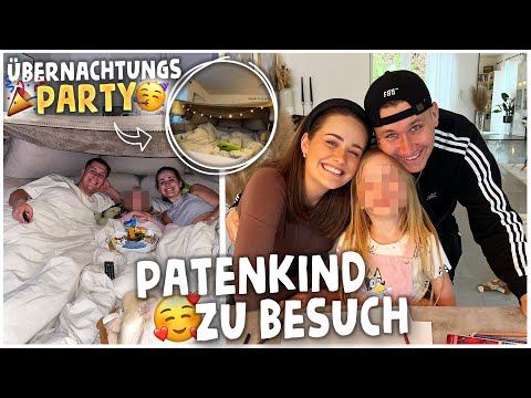 PATENKIND zu BESUCH🥰 Indoor Spielplatz, Filme Abend und Übernachtungs PARTY🥹 | kobexmone