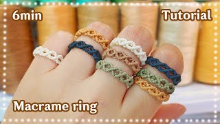 ENG) 물방울모양 매듭반지 만들기! How to make raindrop macrame rings!