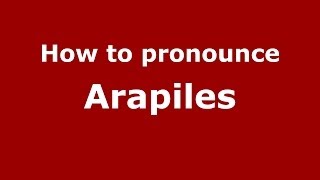 How to pronounce Arapiles