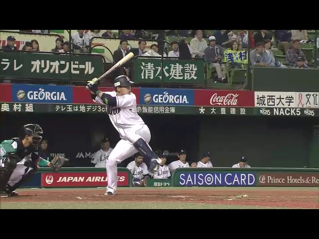 【1回裏】不振のち好調モード!! ライオンズ・浅村 自身11試合連続安打となるタイムリー!! 2016/5/6 L-F