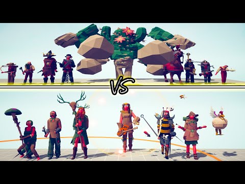 MEGA WILD WEST DLC Team vs MEGA FARMER ADDON Team - Totally Accurate Battle Simulator TABS