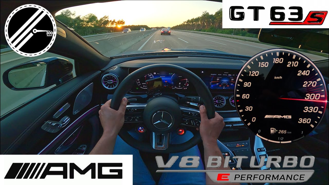 Mercedes-AMG GT 63 S E PERFORMANCE | 843 PS | Top Speed Drive German Autobahn No Speed Limit POV