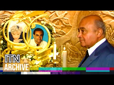 Mohamed Al-Fayed Meets Mourners at Princess Diana and Dodi Fayed Memorial (1999)