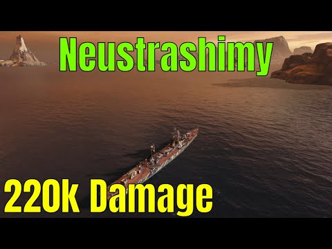 Neustrashimy Soviet Destroyer | 220k Dmg, Conf, HC, 2 Kills | World of Warships Replay