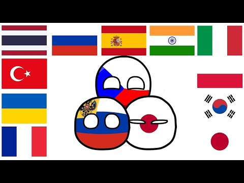 Countryballs in different languages