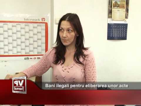 Bani ilegali pentru eliberarea unor acte