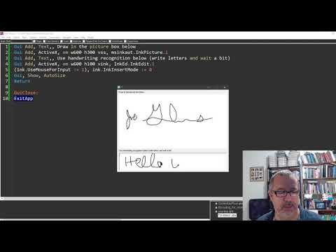 How to use AutoHotkey to write on a computer and perform OCR on the handwriting