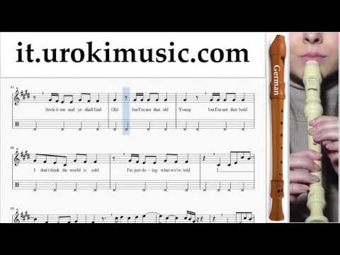 Lezioni di Flauto Dolce G. OneRepublic - Counting Stars Parte#2 Melodia Tutorial Spartito Imparare