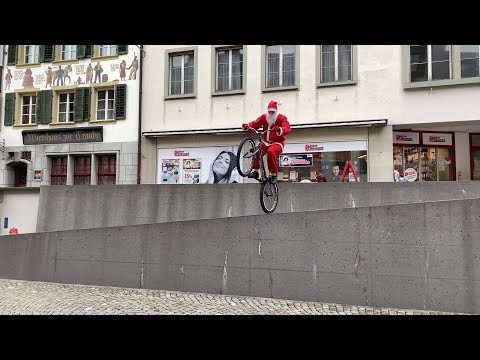 Santa's Riding A Trials Bike