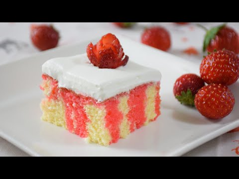 Strawberry Jello Poke Cake | Strawberry Jello Cake | Poke Cake