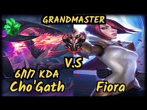 OPT Meteos (CHO'GATH) vs FIORA - 6/1/7 KDA TOP GAMEPLAY - NA Ranked GRANDMASTER