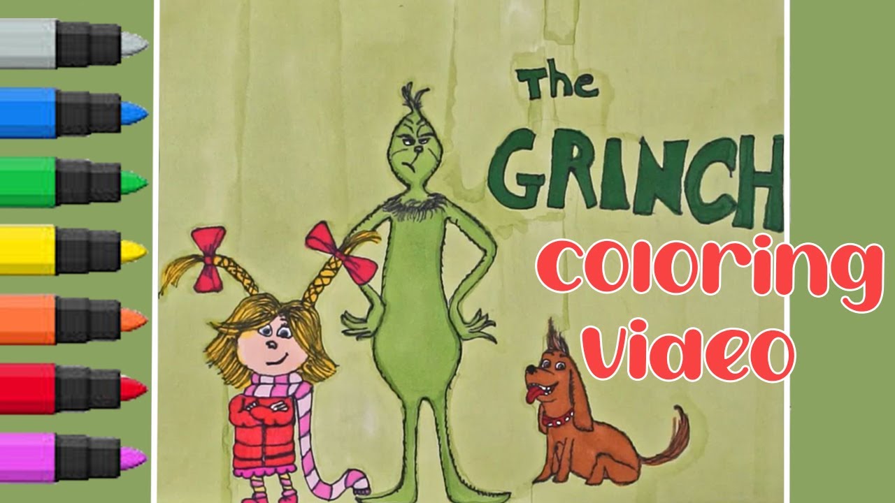 DR. SEUSS THE GRINCH COLORING VIDEO!!!💚🎅🏻🎄❄