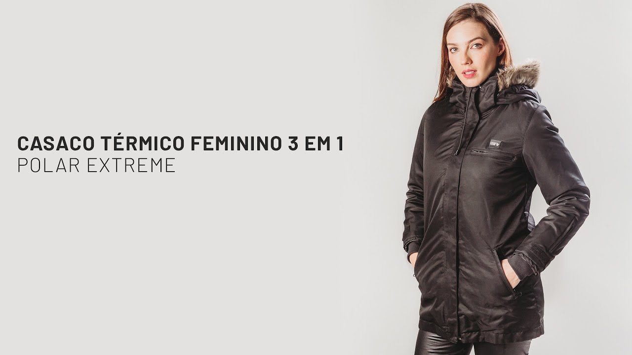 Casaco térmico feminino 3 em 1 para neve Polar Extreme Fiero