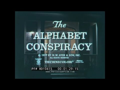 " THE ALPHABET CONSPIRACY "  1959 BELL SCIENCE SERIES FILM / STUDY OF LINGUISTICS PART 1 MD10415
