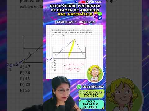 Conteo de Segmentos | Examen UNJBG 2026 Resuelto