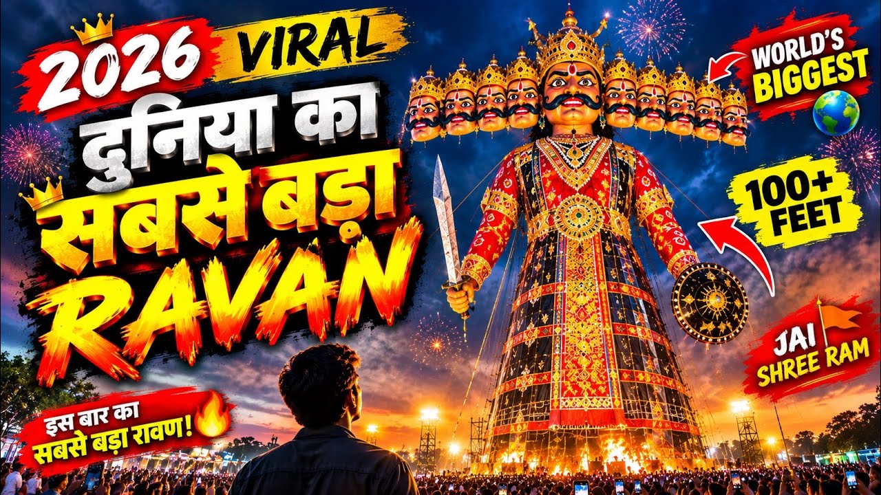 😱 दुनिया का सबसे बड़ा रावण 🔥 देखकर उड़ जाएंगे होश! | World’s Biggest Ravan 🚩@religiousdham3127 
