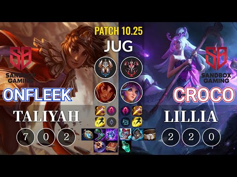 SB OnFleek Taliyah vs SB Croco Lillia Jungle - KR Patch 10.25