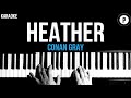 Conan Gray - Heather Karaoke SLOWER Acoustic Piano Instrumental Cover Lyrics