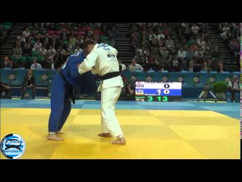 European Judo Championships Montpellier 2014 -90kg LIPARTELIANI (GEO) - BAUZA Karolis (LTU)
