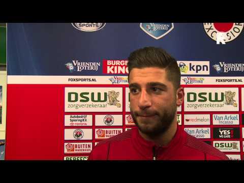 Ninos Gouriye na afloop van Excelsior - FC Groningen