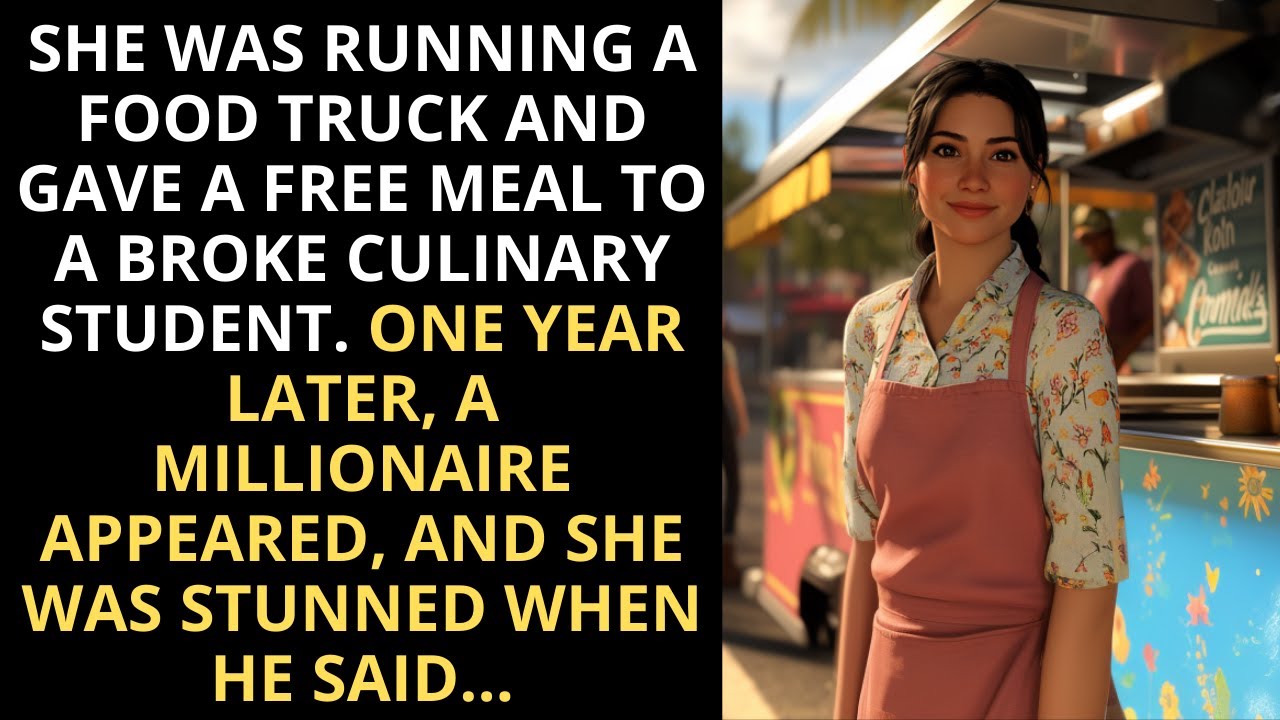 She was running a food truck and gave a free meal to a broke culinary student. One year later...
