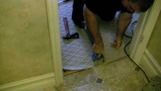 Carpet to tile transition... A CreativeCarpetRepair.Com Tutorial