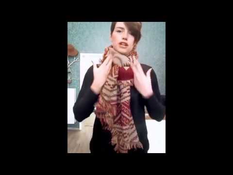 Wie binde ich einen dicken Schal für den Winter?