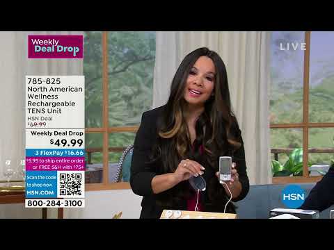 North American Wellness Rechargeable TENS Unit with 16 G...